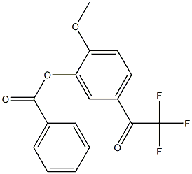 2-Methoxy-5-(2,2,2-trifluoroacetyl)phenyl benzoate Struktur
