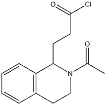 3-(2-acetyl-1,2,3,4-tetrahydroisoquinolin-1-yl)propanoyl chloride Structure
