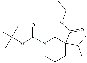 Ethyl 1-Boc-3-isopropylpiperidine-3-carboxylate Struktur