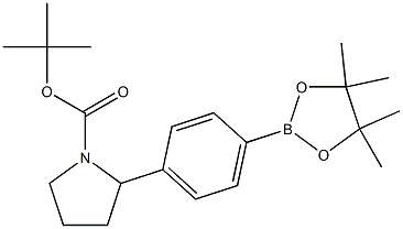 tert-butyl 2-(4-(4,4,5,5-tetraMethyl-1,3,2-dioxaborolan-2-yl)phenyl)pyrrolidine-1-carboxylate Struktur