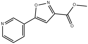 5-(3-ピリジル)イソオキサゾール-3-カルボン酸メチル 化学構造式