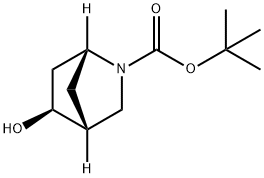 (1R,4R,5S)-叔-丁基 5-羟基-2-氮杂二环[2.2.1]庚烷-2-甲酸基酯, 207405-69-4, 结构式