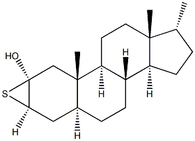 2a, 3a - epithio-17a-Methyletioallocholanol Struktur