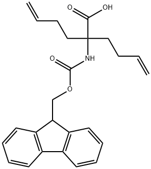 N-FMOC-2-AMINO-2-(3-BUTENYL)HEX-5-ENOIC ACID, 1311992-98-9, 结构式