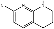 7-クロロ-1,2,3,4-テトラヒドロ-1,8-ナフチリジン 化学構造式