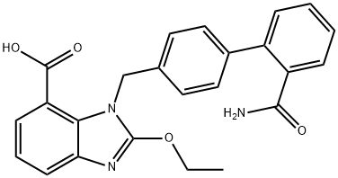 1-[(2'-carbaMoylbiphenyl-4-yl) Methyl]-2-ethoxybenziMidazole-7-carboxylic acid 化学構造式