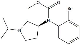 (S)-(1-isopropylpyrrolidin-3-yl)Methyl (2-broMophenyl)carbaMate 结构式