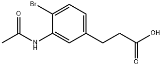 3-(3-acetaMido-4-broMophenyl)propanoic acid Struktur