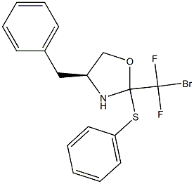 (4S)-4-Benzyl-2-(broModifluoroMethyl)-2-(phenylthio)oxazolidine Struktur