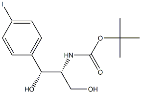 tert-butyl (1R,2R)-1,3-dihydroxy-1-(4-iodophenyl)propan-2-ylcarbaMate Structure