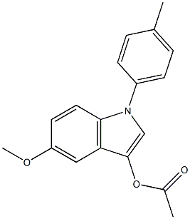 Acetic acid 5-Methoxy-1-p-tolyl-1H-indol-3-yl ester Structure