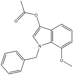 Acetic acid 1-benzyl-7-Methoxy-1H-indol-3-yl ester Structure