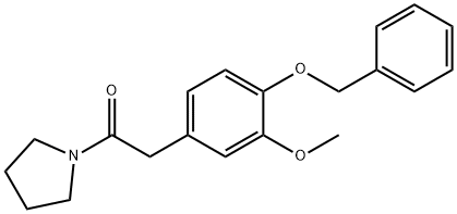 2-[3-Methoxy-4-(phenylMethoxy)phenyl]-1-(1-pyrrolidinyl)-ethanone Struktur