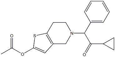 2-[2-(Acetyloxy)-6,7-dihydrothieno[3,2-c]pyridin-5(4H)-yl]-1-cyclopropyl-2-phenylethanone Structure