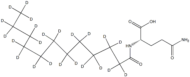 N2-(1-Oxododecyl-d23)-L-glutaMine Structure