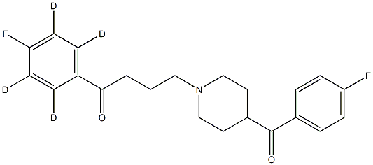 4-[4-(4-Fluorobenzoyl)-1-piperidinyl]-1-(4-fluorophenyl-d4)-1-butanone Struktur