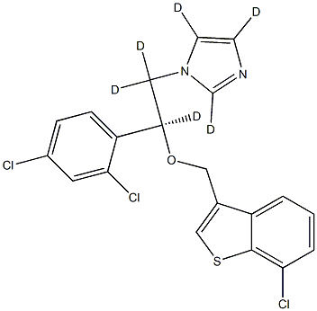 1-[(2S)-2-[(7-Chlorobenzo[b]thien-3-yl)Methoxy]-2-(2,4-dichlorophenyl)ethyl]-1H-IMidazole-d6 Structure
