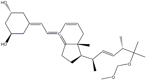 (1R,3R)-5-((E)-2-((1R,3AR,7AR)-1-((2R,5S,E)-6-(甲氧基甲氧基)-5,6-二甲基庚-3-烯吡啶-2-基)-7A-甲基六氢-1H-茚-4(2H)-亚基)亚乙基)环己烷-1,3-二醇, , 结构式