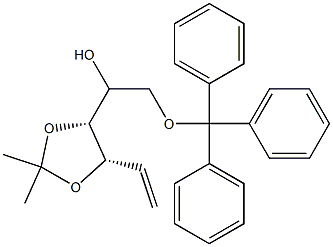 (S)-1-((4R,5S)-2,2-diMethyl-5-vinyl-1,3-dioxolan-4-yl)-2-(trityloxy)ethanol 结构式
