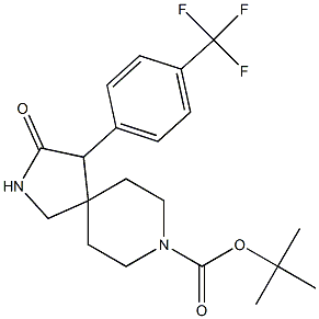 tert-butyl 3-oxo-4-(4-(trifluoroMethyl)phenyl)-2,8-diazaspiro[4.5]decane-8-carboxylate Structure