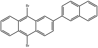 9,10-dibroMo-2-(naphthaleN-2-yl)anthracene Struktur