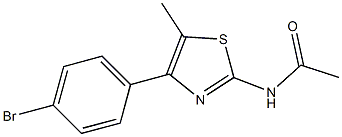 2-AcetaMido-4-(4-broMophenyl)-5-Methylthiazole, 97% Structure