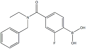 4-[苄基(乙基)氨基甲酰]-2-氟苯硼酸,97% 结构式