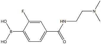 4-[2-(DiMethylaMino)ethylcarbaMoyl]-2-fluorobenzeneboronic acid, 97%, 2096353-64-7, 结构式