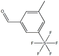 3-甲基-5-(五氟硫代)苯甲醛, , 结构式