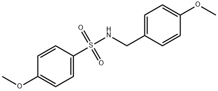 4-甲氧基-N-(4-甲氧基苄基)苯磺酰胺 结构式