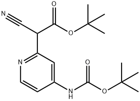 tert-butyl 2-(4-(tert-butoxycarbonylaMino)pyridin-2-yl)-2-cyanoacetate Struktur