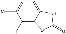 6-Chloro-7-iodo-3H-benzooxazol-2-one Struktur
