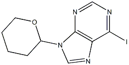 6-Iodo-9-(tetrahydro-pyran-2-yl)-9H-purine 结构式