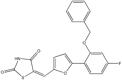 (E)-5-((5-(2-(benzyloxy)-4-fluorophenyl)furan-2-yl)Methylene)thiazolidine-2,4-dione|