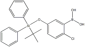 5-(tert-butyldiphenylsilyloxy)-2-chlorophenylboronic acid Struktur