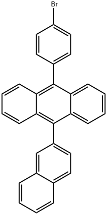 9-(4-broMophenyl)-10-(naphthalen-2-yl)anthracene Struktur