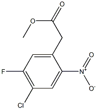 2-硝基-4-氯-5-氟苯乙酸甲酯 结构式