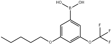 3-(Pentyloxy)-5-(trifluoromethoxy)phenylboronic acid Struktur
