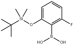 2-(t-Butyldimethylsilyloxy)-6-fluorophenylboronic acid Structure