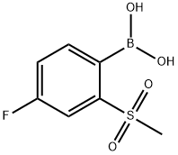 4-Fluoro-2-(methylsulfonyl)phenylboronic acid, 1402238-31-6, 结构式