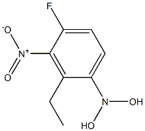 4-fluoro-3-nitro-N,N-dihydroxyethyl aniline 化学構造式