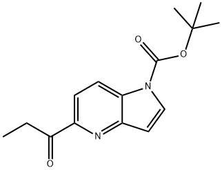 tert-butyl 5-propionyl-1H-pyrrolo[3,2-b]pyridine-1-carboxylate Struktur