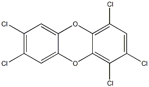 1,2,4,7,8-Pentachlorodibenzo-p-dioxin 50 μg/mL in Toluene Struktur