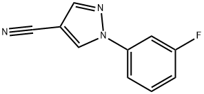 1-(3-fluorophenyl)-1H-pyrazole-4-carbonitrile Struktur