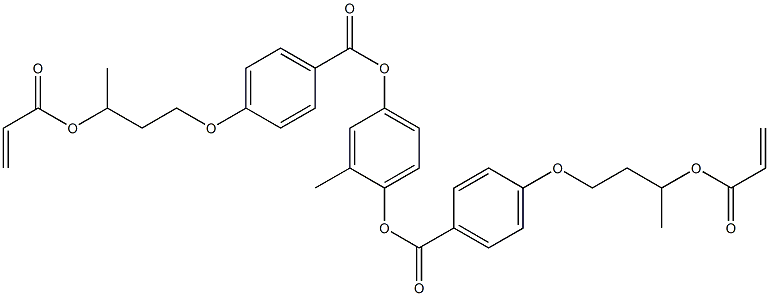 1,4-Bis[4-(3-acryloyloxybutyloxy)benzoyloxy]-2-methylbenzene, 146184-09-0, 结构式