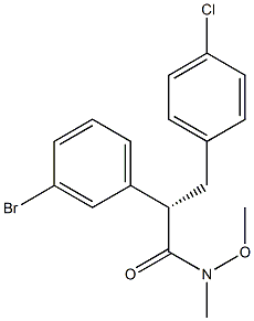 (S)-2-(3-溴苯基)-3-(4-氯苯基)-N-甲氧基-N-甲基丙酰胺 结构式