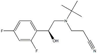 (S)-3-(tert-butyl(2-(2,4-difluorophenyl)-2-hydroxyethyl)aMino)propanenitrile Struktur