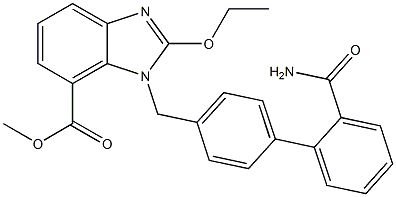 Methyl 1-[(2'-carbaMoylbiphenyl-4-yl)Methyl]-2-ethoxybenziMidazole-7-carboxylate Struktur