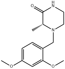 (R)-3-甲基-4-(2,4-二甲氧基苄基)哌嗪-2-酮, 1383146-20-0, 结构式