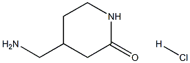 4-(氨基甲基)哌啶-2-酮盐酸盐, 1400764-40-0, 结构式